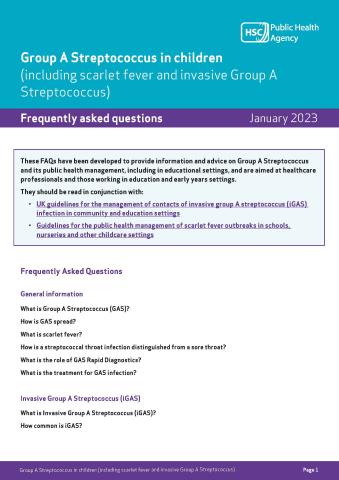 cover of Group A Strep FAQs